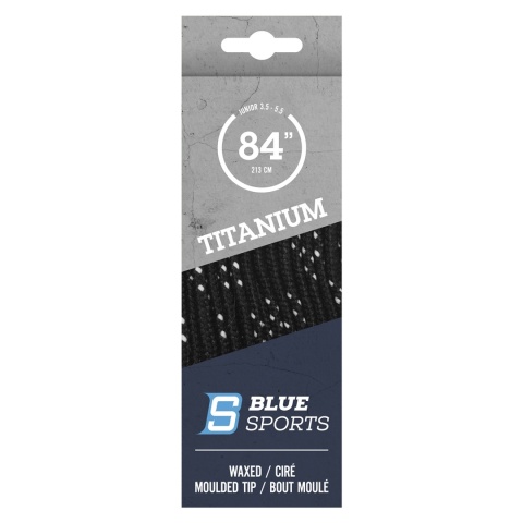 BLUE SPORTS TITANIUM PRO – czarne woskowane sznurówki
