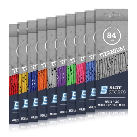 BLUE SPORTS TITANIUM PRO – różowe woskowane sznurówki