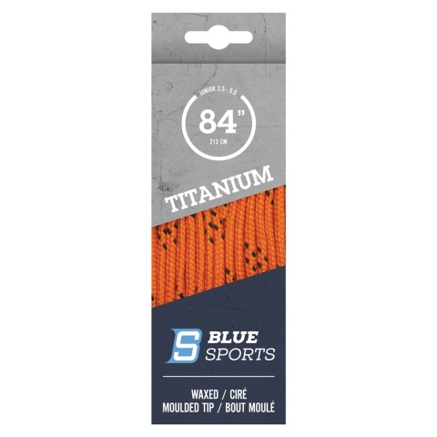 BLUE SPORTS TITANIUM PRO – pomarańczowe woskowane sznurówki